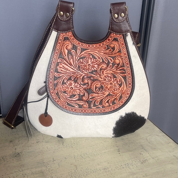 Myra Bag Handbags - Myra-Daisy Hill Trail Hand-Tooled
Backpack Bag